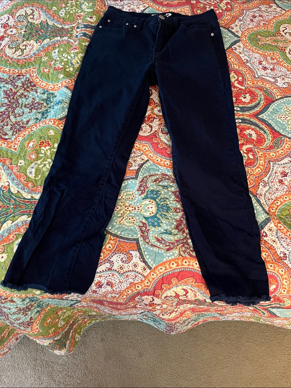 Seven7 Dark Navy Wide Leg Jeans